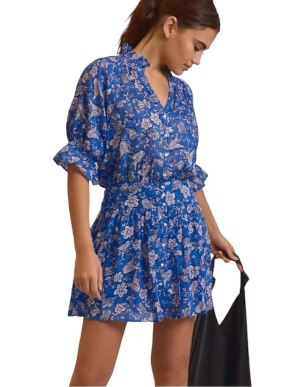 Anthropologie sundry mini dress perrin paisley size S - Picture 2 of 14